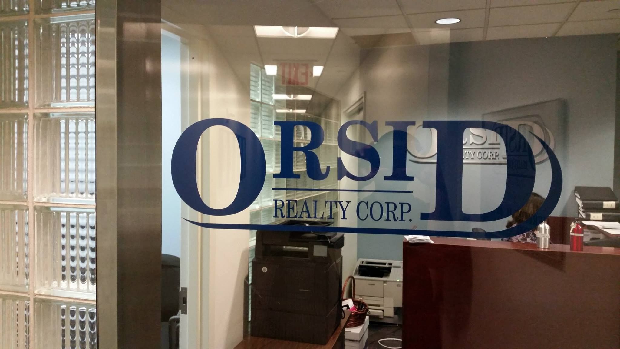 glass door signage for offices